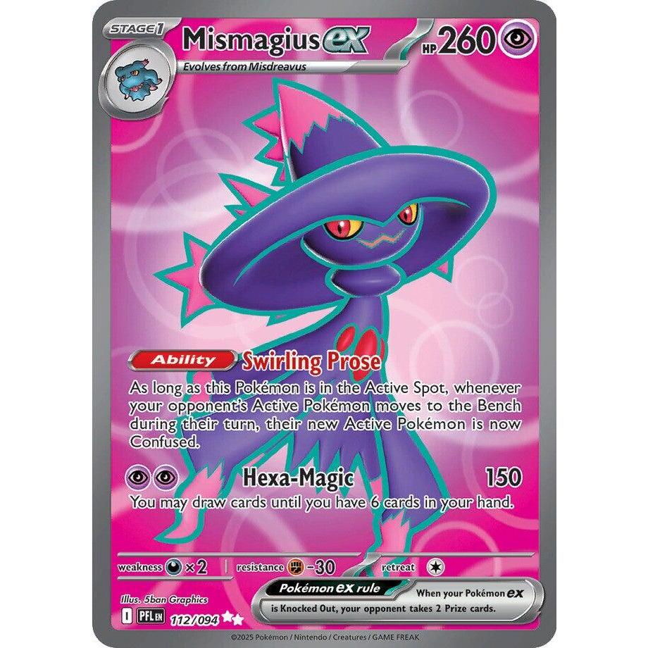 PFL_112/094 MISMAGIUS EX *Phanstasmal Flames* AR English Pokemon TCG_Full Art Rare