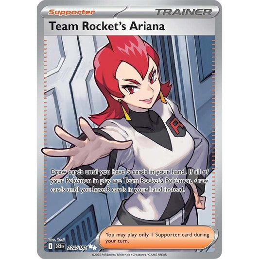 DRI_224/182 Team Rocket's ARIANA Trainer Supporter AR *Destined Rivals*  English Pokemon TCG_Double Rare
