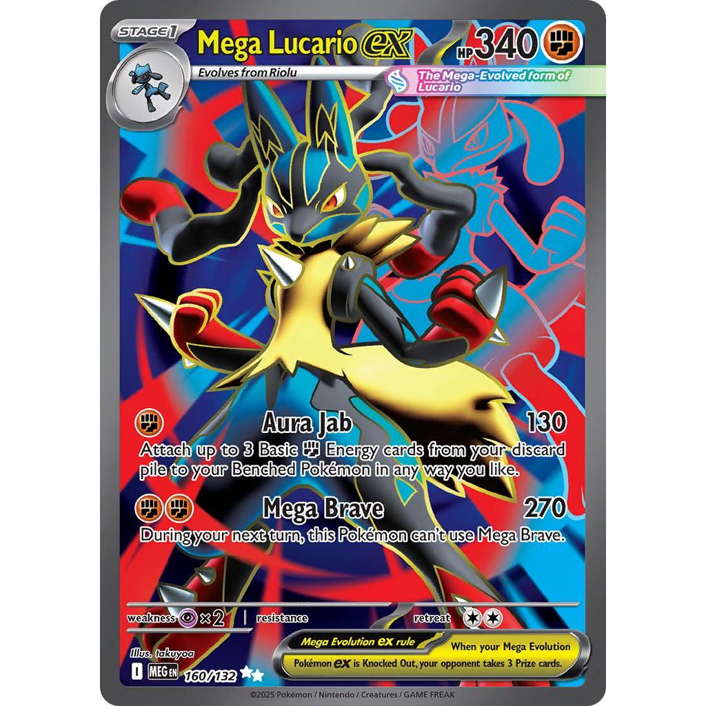 MEG_160/132 Mega LUCARIO EX *Mega Evolutions* SAR English Pokemon TCG_Special Art Rare