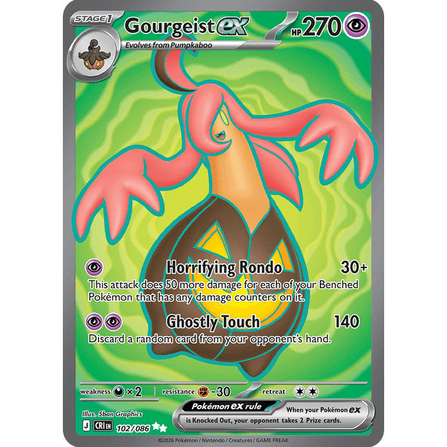 CRI_102/086 GOURGEIST Ex *Chaos Rising* UR Pokemon TCG Ultra Rare
