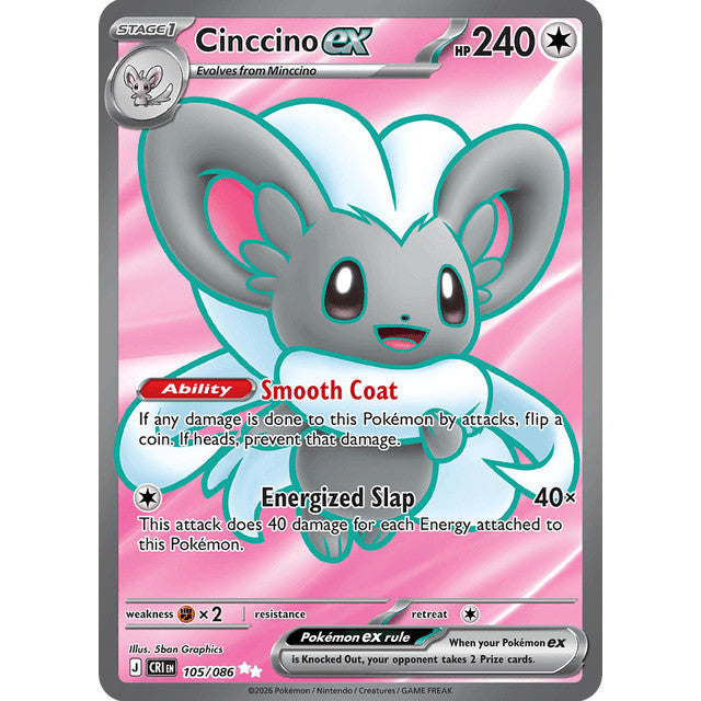 CRI_105/086 CINCCINO Ex *Chaos Rising* UR Pokemon TCG Ultra Rare