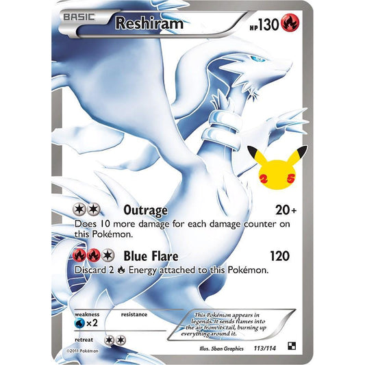 CEL_113/114 RESHIRAM *Celebrations Classic Collection* English Pokemon TCG Ultra Rare