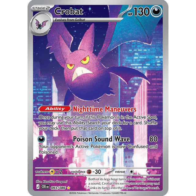 CRI_093/086 CROBAT *Chaos Rising* IR Pokemon TCG Illustration Rare