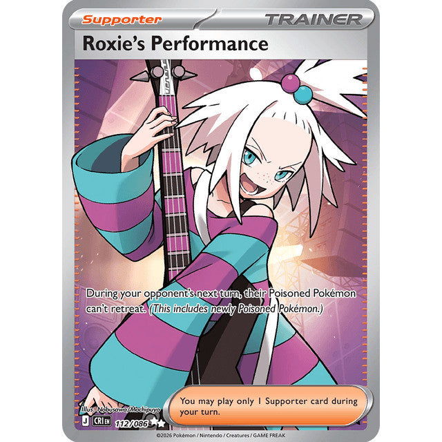 CRI_112/086 ROXIE'S PERFORMANCE *Chaos Rising* UR Pokemon TCG Ultra Rare