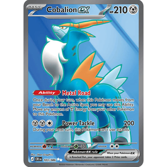 CRI_103/086 COBALION Ex *Chaos Rising* UR Pokemon TCG Ultra Rare