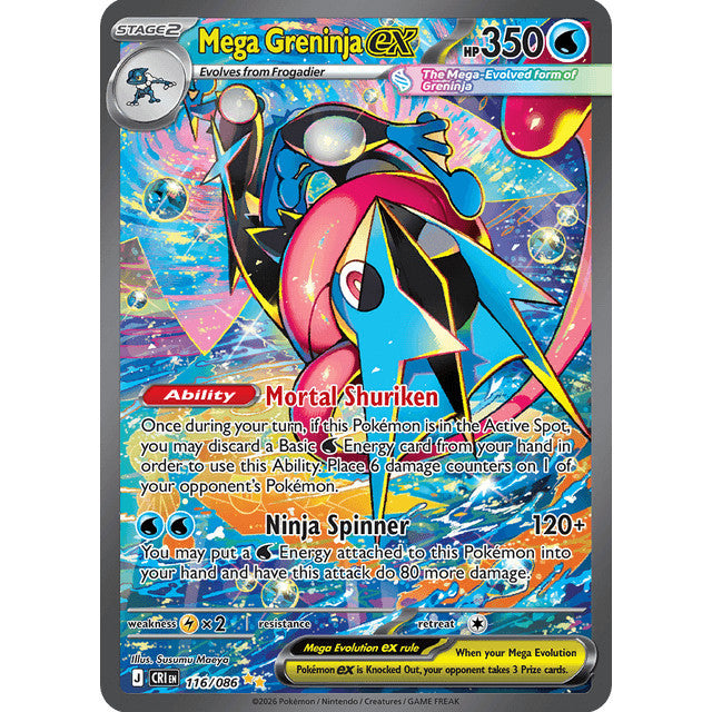 CRI_116/086 Mega GRENINJA Ex *Chaos Rising* SIR Pokemon TCG Special Illustration Rare