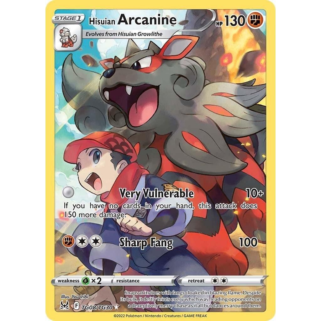 LOR_TG08/TG30 Hisuian ARCANINE *Lost Origins* English Pokemon TCG Trainer Gallery