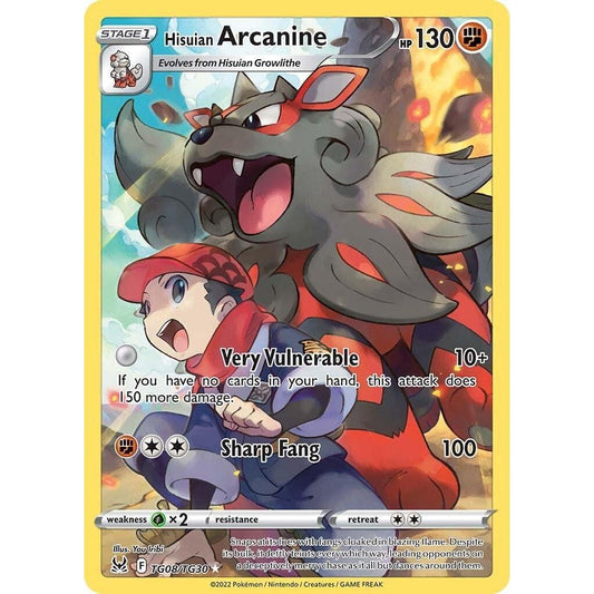 LOR_TG08/TG30 Hisuian ARCANINE *Lost Origins* English Pokemon TCG Trainer Gallery