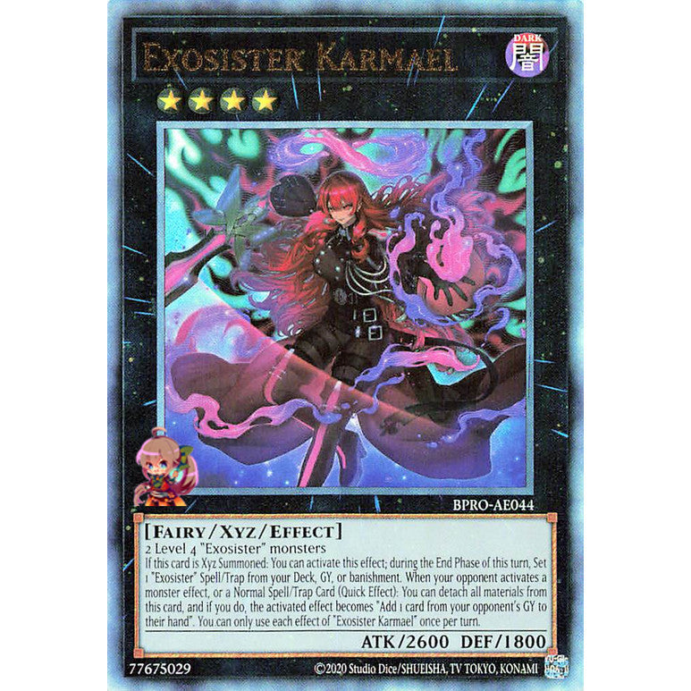 BPRO-AE044-UTR EXOSISTER KARMAEL *Burst Protocol* Yugioh Yu-Gi-Oh Asian English Ultimate Rare