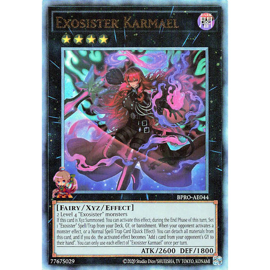 BPRO-AE044-UTR EXOSISTER KARMAEL *Burst Protocol* Yugioh Yu-Gi-Oh Asian English Ultimate Rare