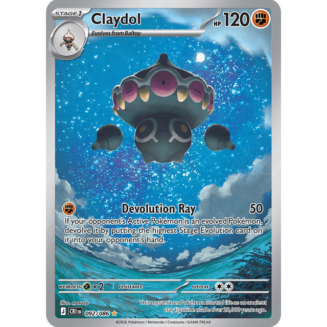 CRI_092/086 CLAYDOL *Chaos Rising* IR Pokemon TCG Illustration Rare