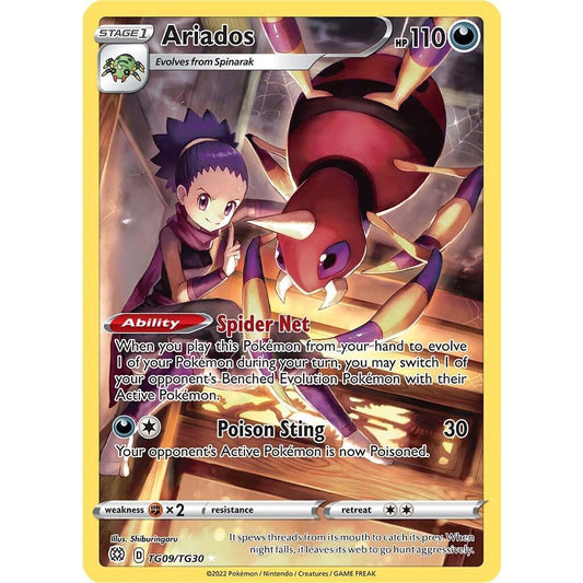 BRS_TG09/TG30 ARIADOS *Brilliant Stars* English Pokemon TCG Trainer Gallery
