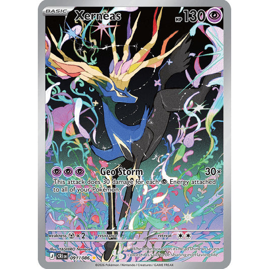CRI_091/086 XERNEAS *Chaos Rising* IR Pokemon TCG Illustration Rare