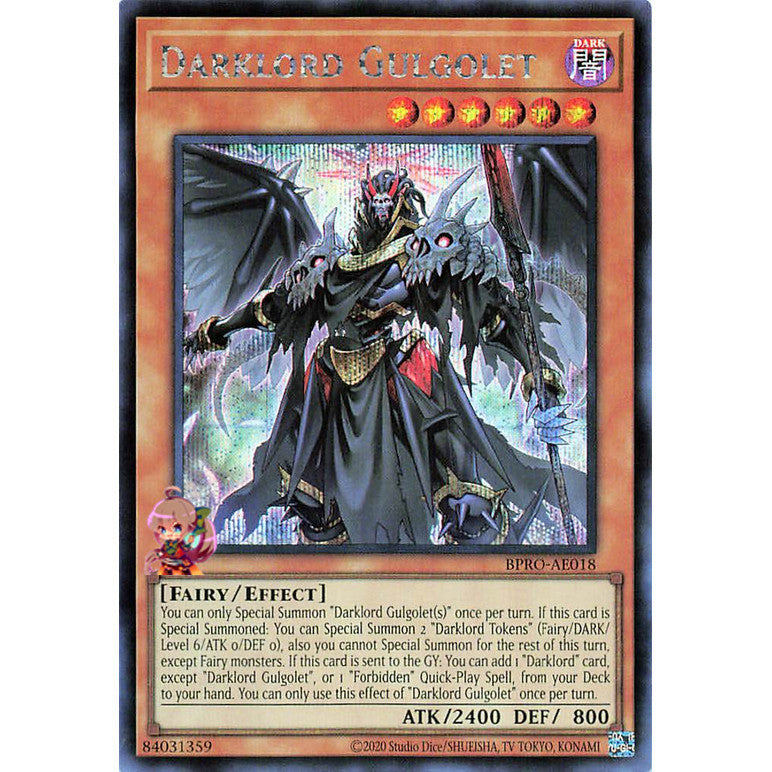 BPRO-AE018-SCR DARKLORD GULGOLET*Burst Protocol* Yugioh Yu-Gi-Oh Asian English Secret Rare