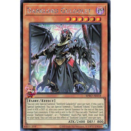 BPRO-AE018-SCR DARKLORD GULGOLET*Burst Protocol* Yugioh Yu-Gi-Oh Asian English Secret Rare