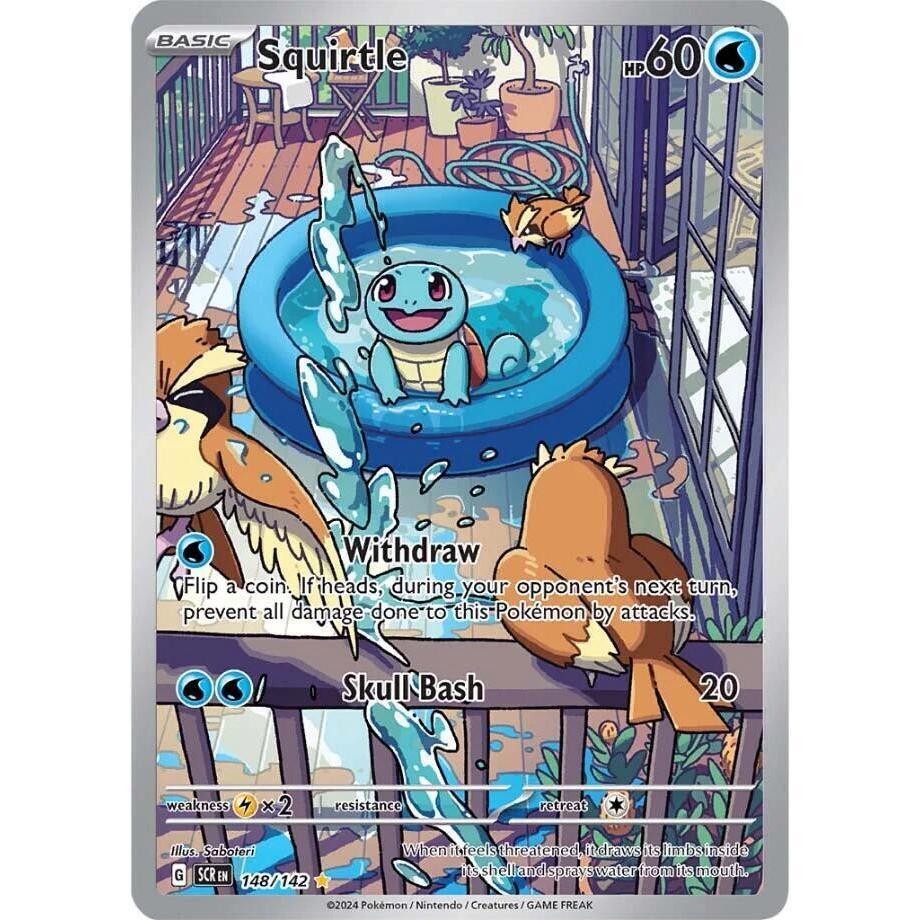 SCR_148/142 SQUIRTLE *Stellar Crown* IR English Pokemon TCG Illustration Rare