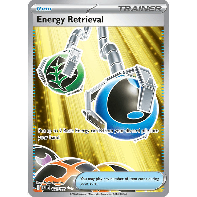 CRI_108/086 ENERGY RETRIEVAL *Chaos Rising* UR Pokemon TCG Ultra Rare