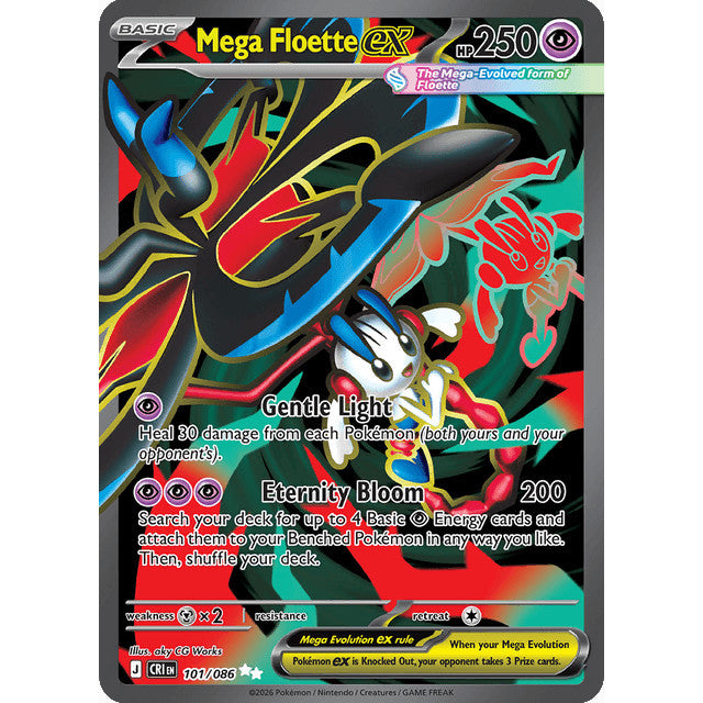CRI_101/086 Mega FLOETTE Ex *Chaos Rising* UR Pokemon TCG Ultra Rare