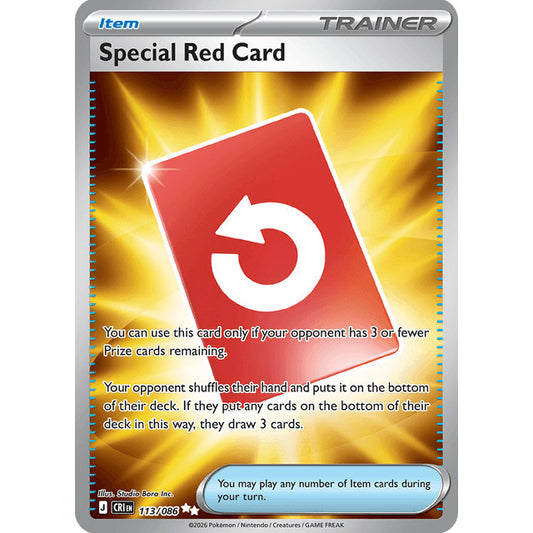 CRI_113/086 SPECIAL RED CARD *Chaos Rising* UR Pokemon TCG Ultra Rare