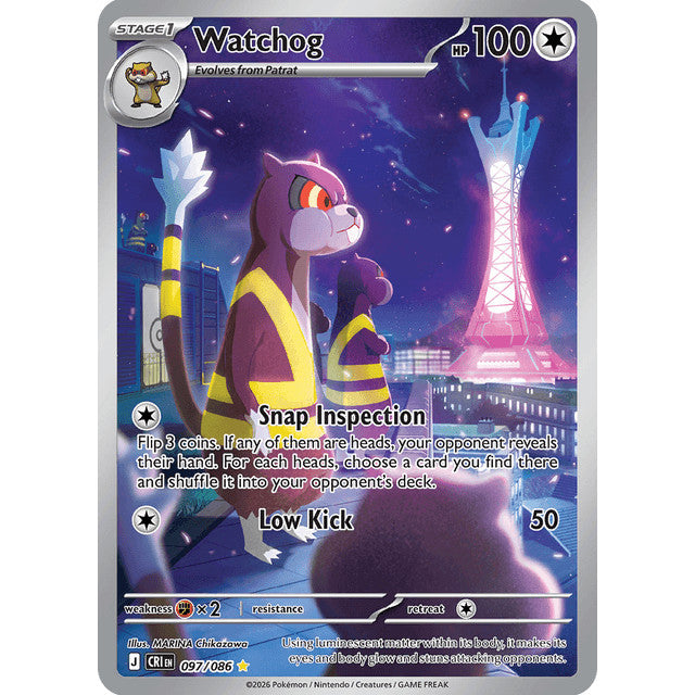 CRI_097/086 WATCHOG *Chaos Rising* IR Pokemon TCG Illustration Rare