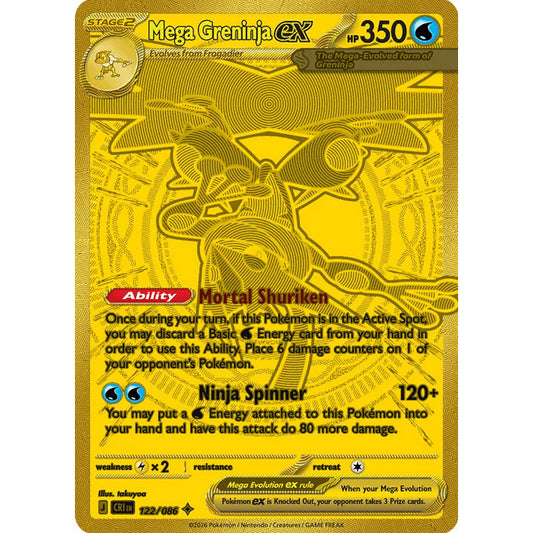 CRI_122/086 Mega GRENINJA Ex *Chaos Rising* MHR Pokemon TCG Mega Hyper Rare