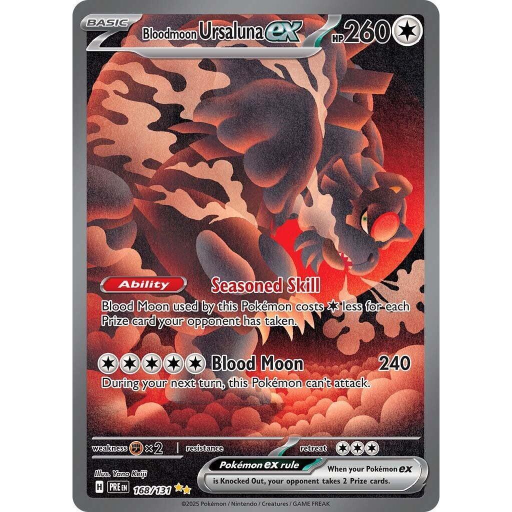 PRE_168/131 Bloodmoon URSALUNA EX *Prismatic Evolutions* English SIR Pokemon TCG Special Illustration Rare