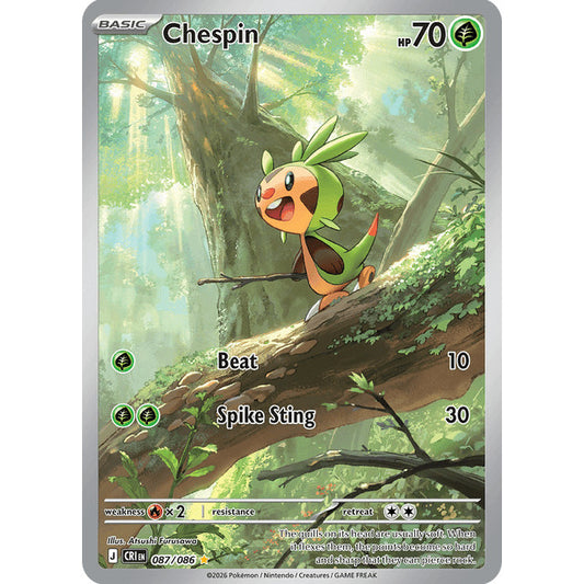 CRI_087/086 CHESPIN *Chaos Rising* IR Pokemon TCG Illustration Rare