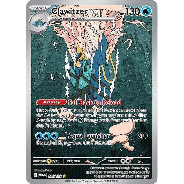 MEG_141/132 CLAWITZER *Mega Evolutions* English Foil Pokemon TCG Art Rare