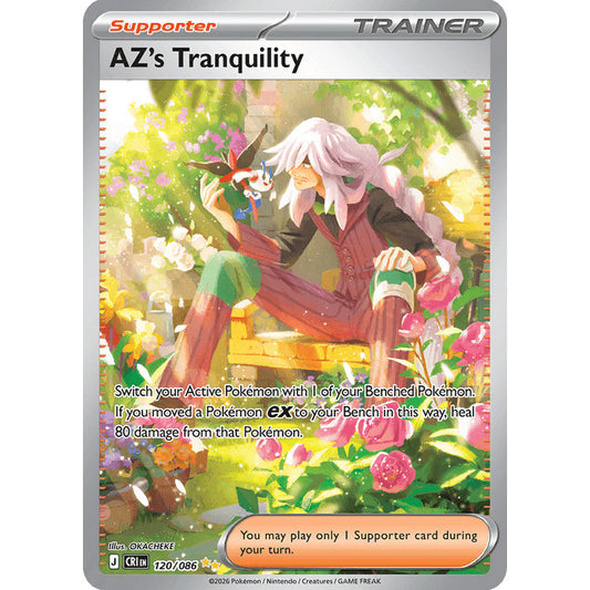 CRI_120/086 AZ's TRANQUILITY *Chaos Rising* SIR Pokemon TCG Special Illustration Rare