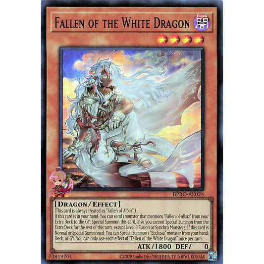 BPRO-AE024-UR FALLEN OF THE WHITE DRAGON *Burst Protocol* Yugioh Yu-Gi-Oh Asian English Ultra Rare