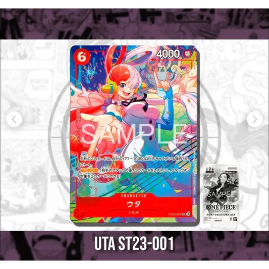 ST23_001*  UTA *EX PROMO PACK VOL.4* One Piece TCG P-SR Parallel Super Rare AA Promo