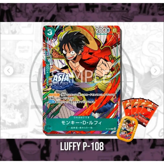 P-108*R MONKEY D. LUFFY Sealed *Mini-Tin Set Vol.3* One Piece TCG P-R Parallel Rare AA Promo P_108*R