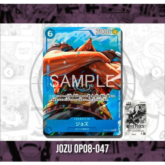 OP08_047*  JOZU *EX PROMO PACK VOL.4* One Piece TCG P-R Parallel Rare AA Promo