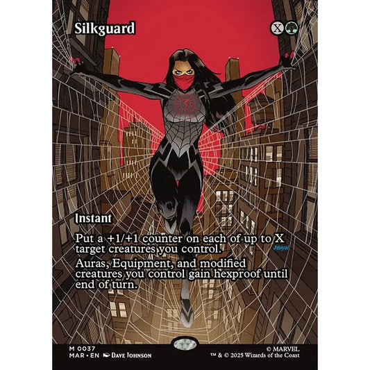 MAR_037 Silkguard MTG Magic: The Gathering: Marvel Universe Spiderman Spider-Man_Mythic
