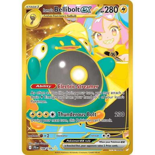 JTG_188/159 Iono's BELLIBOLT EX *Journey Together* English SIR Pokemon TCG Special Illustration Rare