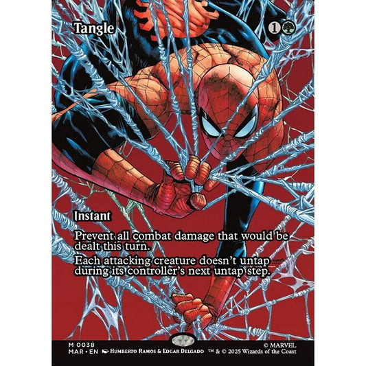 MAR_038 Tangle MTG Magic: The Gathering: Marvel Universe Spiderman Spider-Man_Mythic