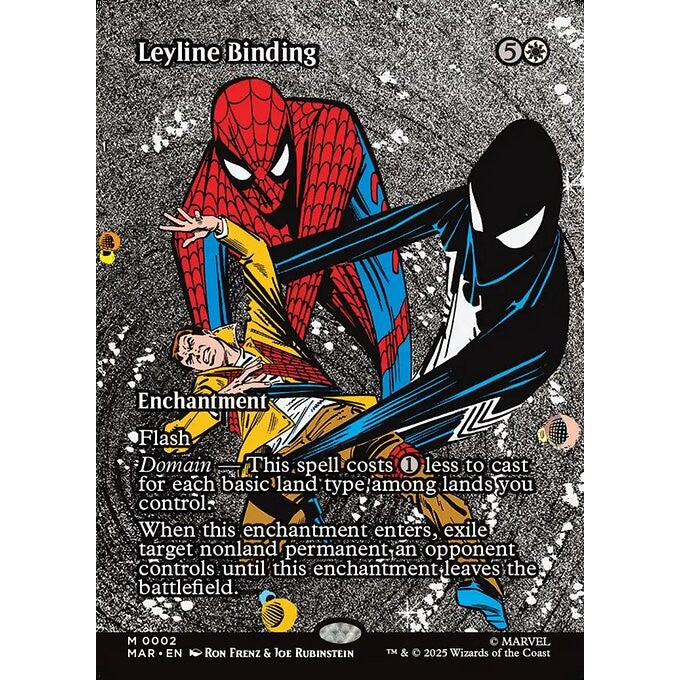 MAR_002 Leyline Binding MTG Magic: The Gathering: Marvel Universe Spiderman Spider-Man_Mythic