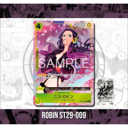 ST29_009*  NICO ROBIN *EX PROMO PACK VOL.4* One Piece TCG P-C Parallel Common AA Promo