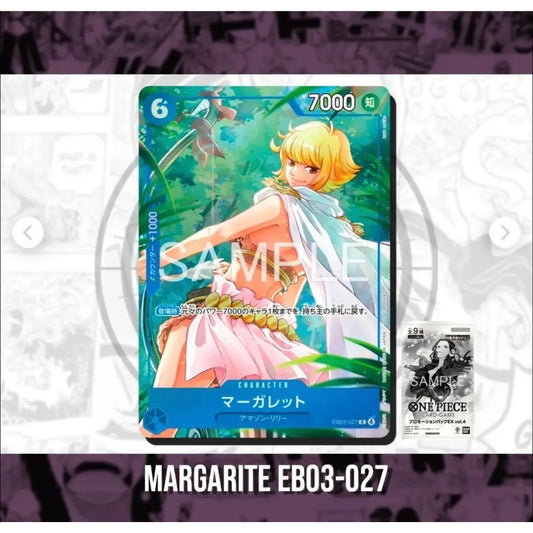 EB03_027*  MARGUERITE *EX PROMO PACK VOL.4* One Piece TCG P-R Parallel Rare AA Promo