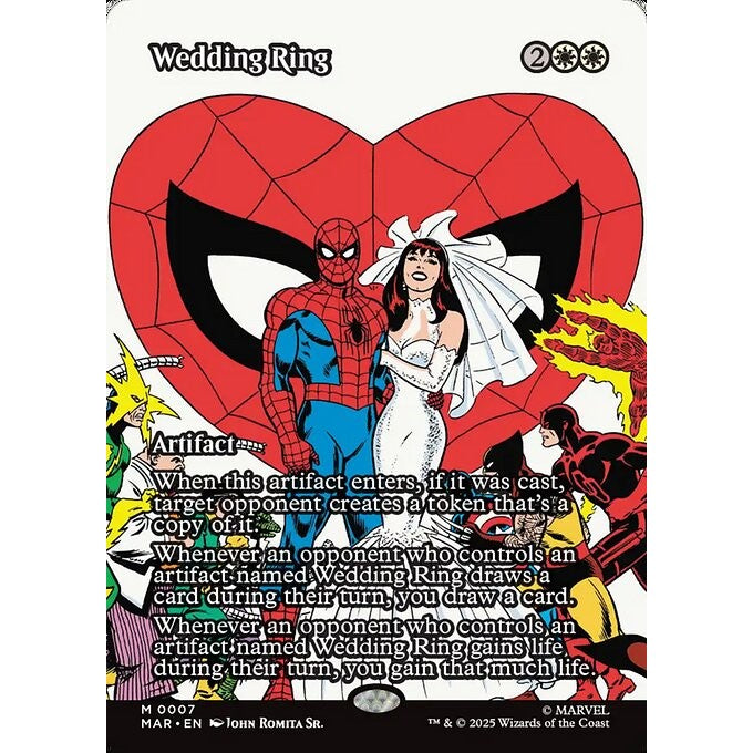 MAR_007 Wedding Ring MTG Magic: The Gathering: Marvel Universe Spiderman Spider-Man_Mythic