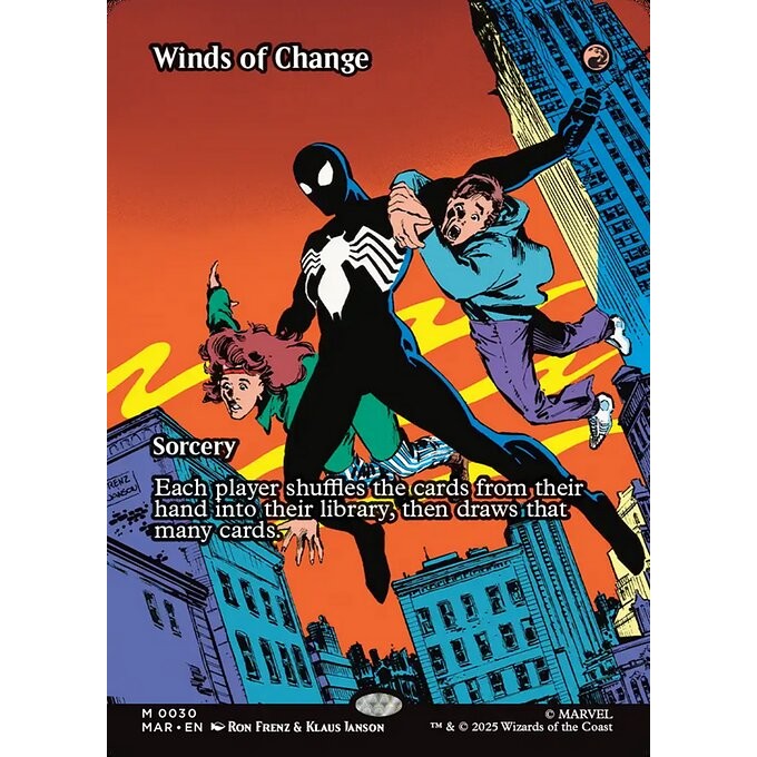 MAR_030 Winds of Change MTG Magic: The Gathering: Marvel Universe Spiderman Spider-Man_Mythic
