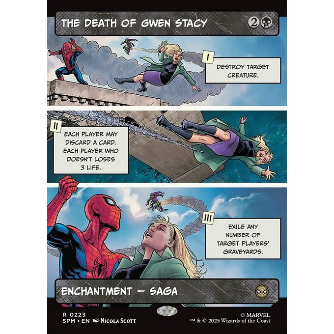 SPM_223 The Death of Gwen Stacy *Marvel's Spider-Man: Borderless BL Panel* MTG Magic: The Gathering_Rare