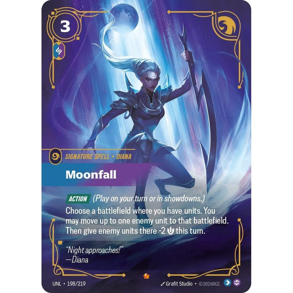 UNL_198 MOONFALL * Riftbound TCG - Unleashed * Mind / Chaos Spell Epic