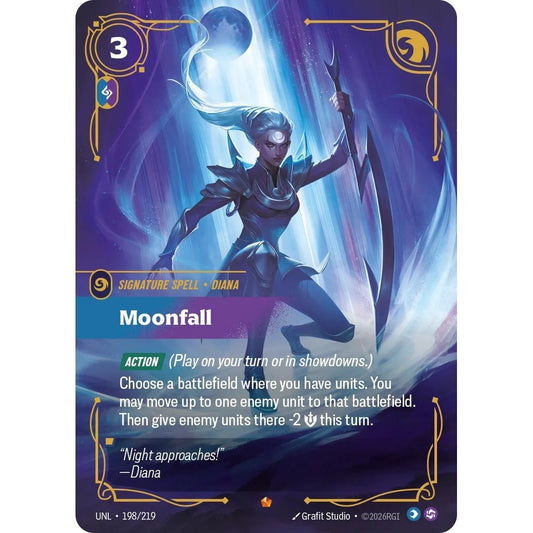 UNL_198 MOONFALL * Riftbound TCG - Unleashed * Mind / Chaos Spell Epic