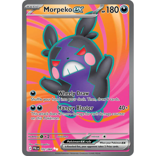PBL_102/084 MORPEKO EX *Pitch Black* UR English Holofoil Pokemon TCG_Ultra Rare