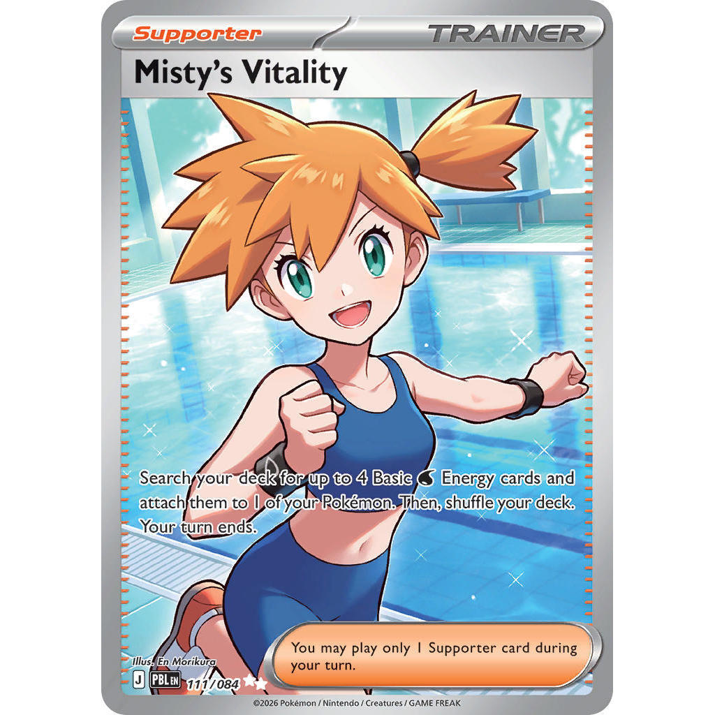 PBL_111/084 MISTY'S VITALITY *Pitch Black* UR English Holofoil Pokemon TCG_Ultra Rare