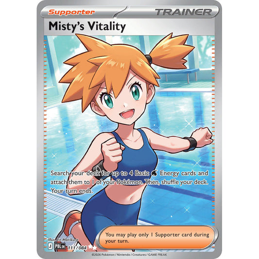 PBL_111/084 MISTY'S VITALITY *Pitch Black* UR English Holofoil Pokemon TCG_Ultra Rare
