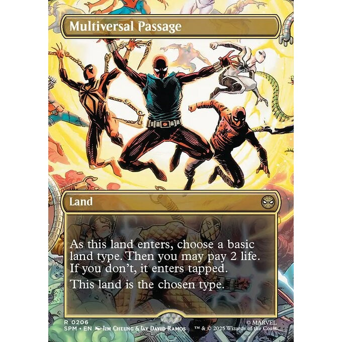 SPM_206 Multiversal Passage *Marvel's Spider-Man: Borderless BL Scene* MTG Magic: The Gathering_Rare