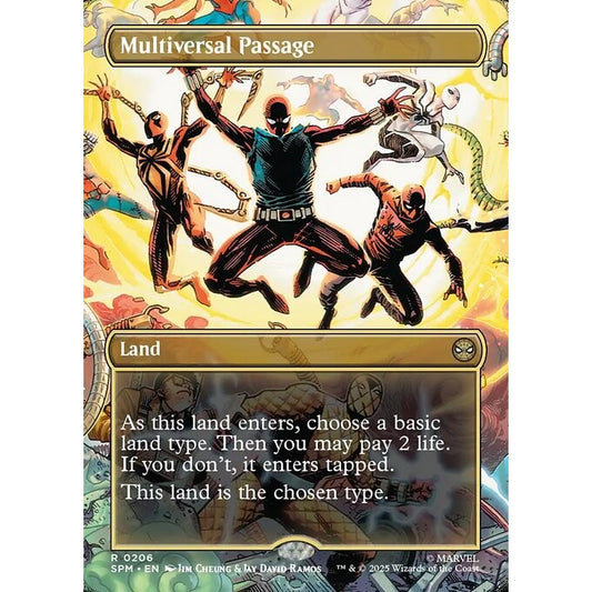 SPM_206 Multiversal Passage *Marvel's Spider-Man: Borderless BL Scene* MTG Magic: The Gathering_Rare