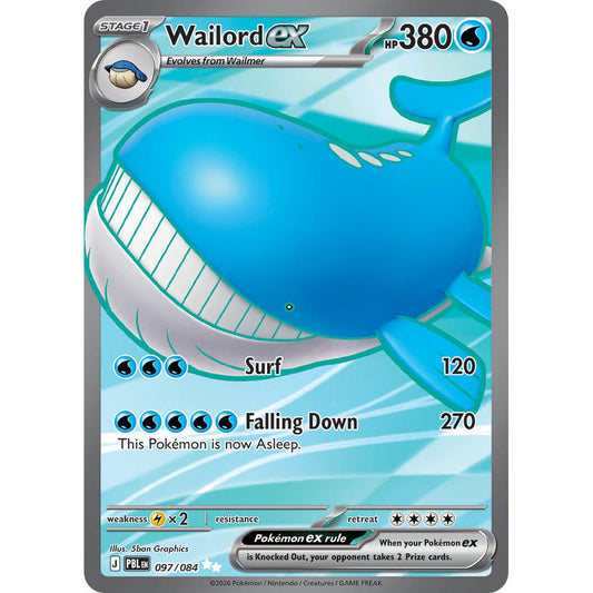 PBL_097/084 WAILORD EX *Pitch Black* UR English Holofoil Pokemon TCG_Ultra Rare